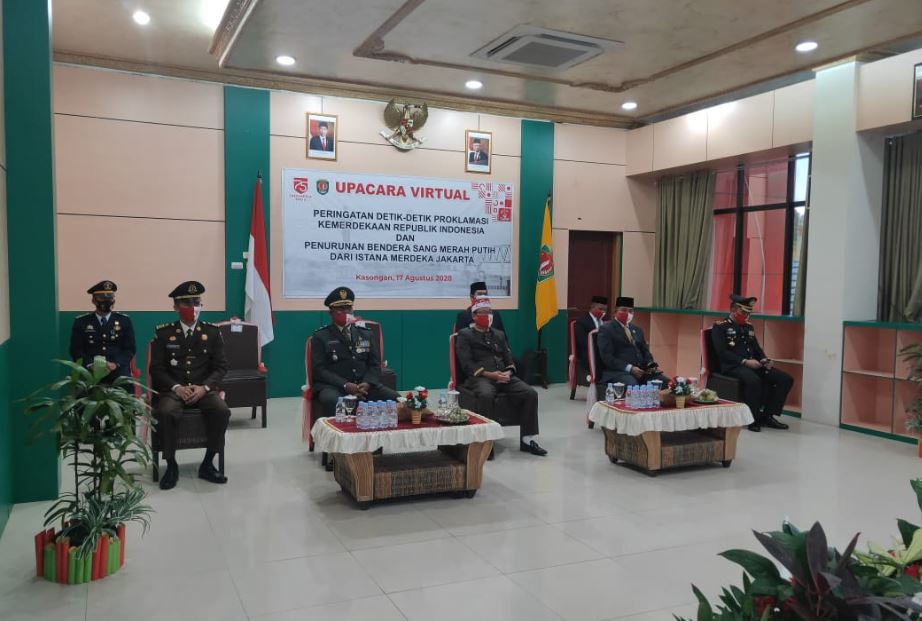 upacara penurunan bendera virtual 1