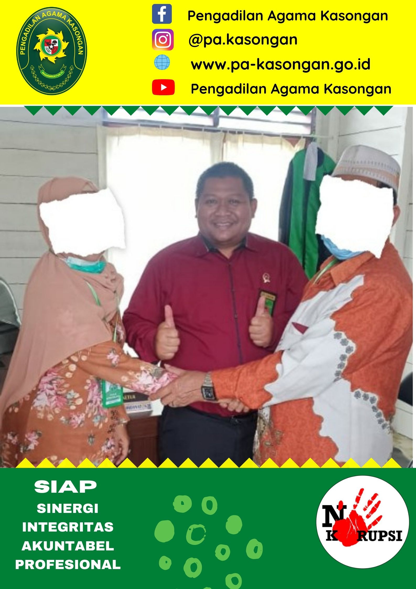 Poster Stop Penyebaran Shaka Tidak Jabat Tangan 2